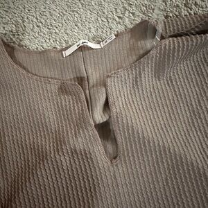 Miami Taupe Long Sleeve Top